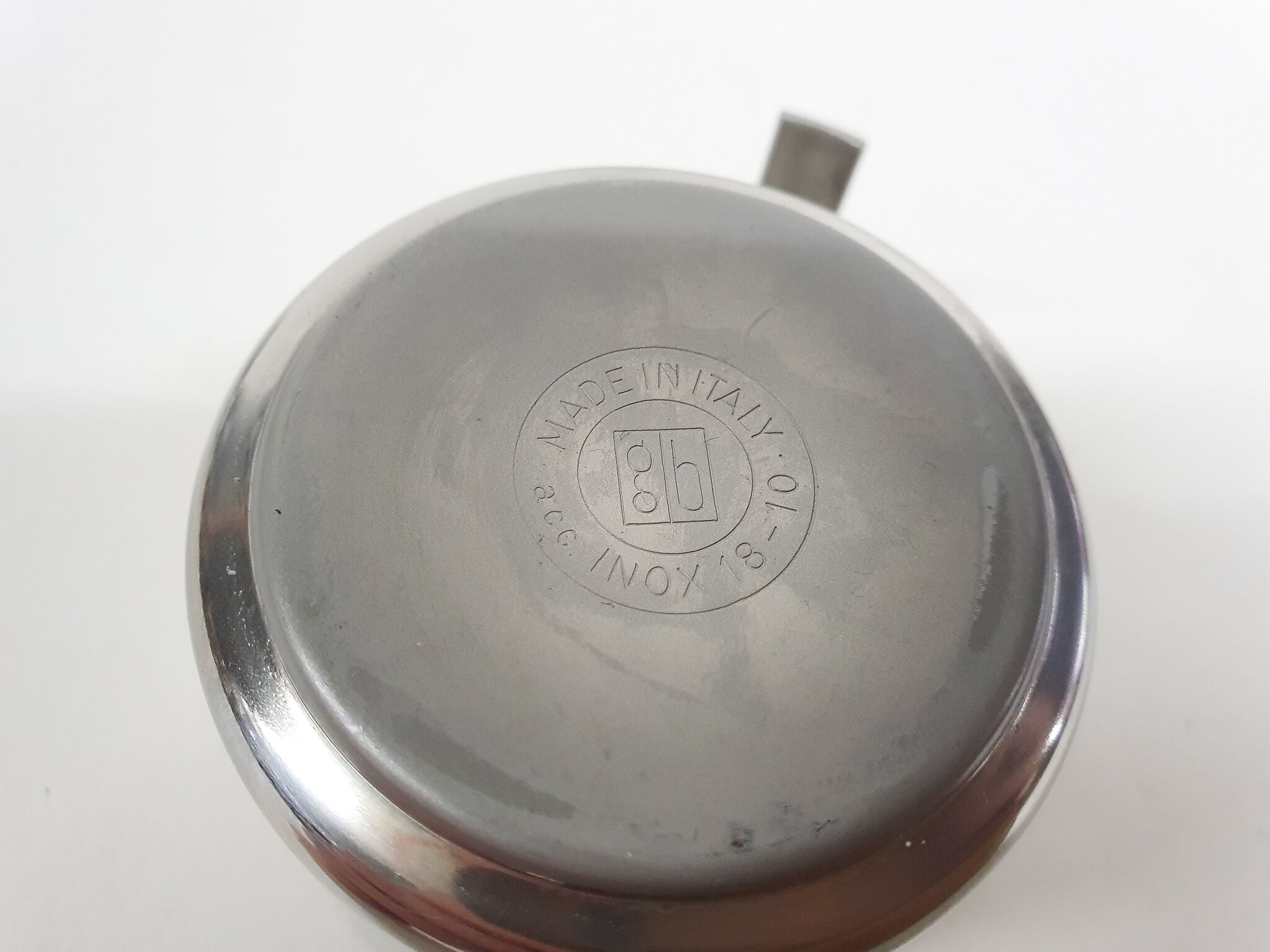 Ensemble de deux tasses à café Inox en acier inoxydable par Guido Bergna, Italie années 1970