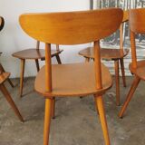 Set of 6 Hiller chairs, vintage bistro
