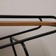 Vintage side coffee table in black lacquered metal and oak, 1950