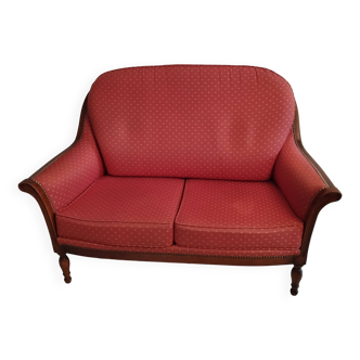 Small 2-seater upholstered sofa