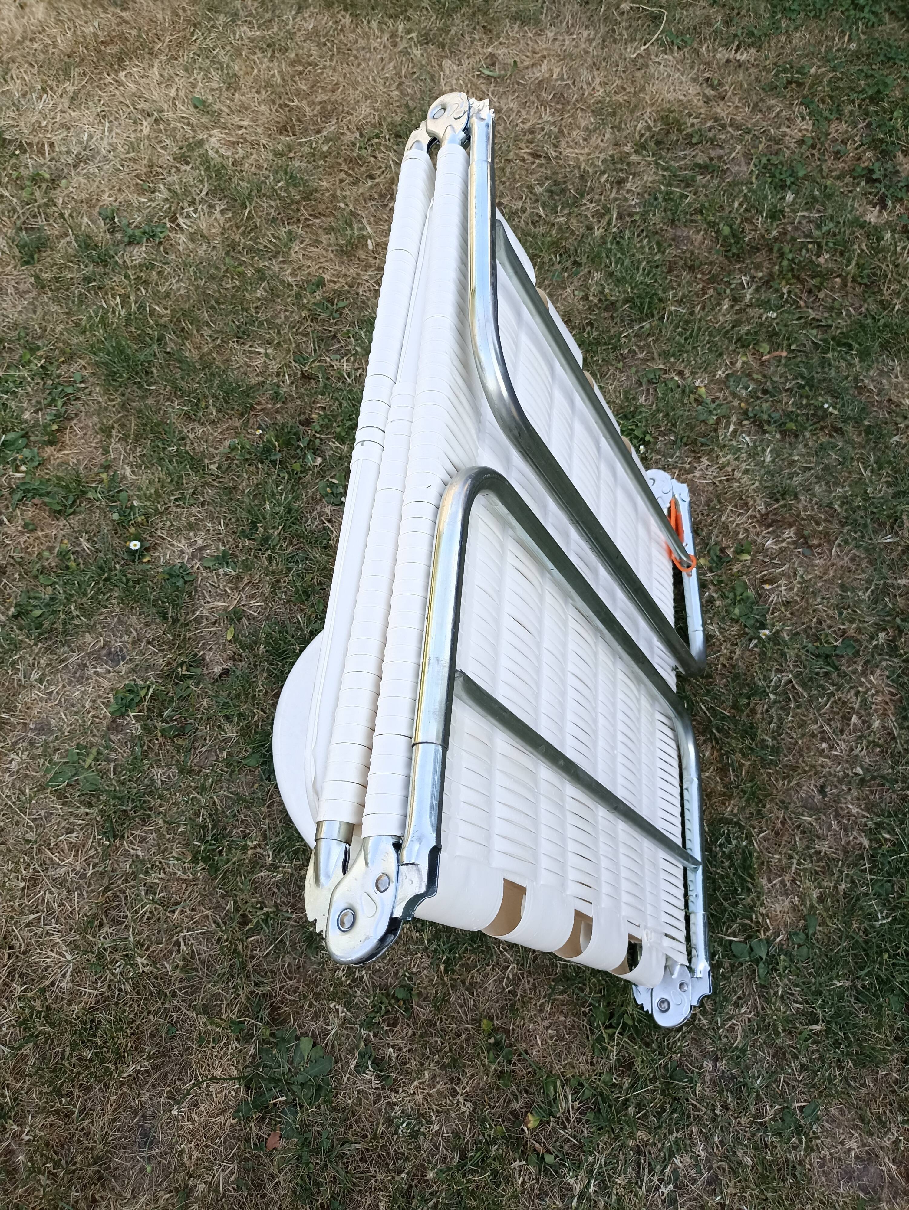 Sunbathing vintage sunbed