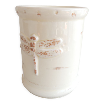 Vase en terre beige