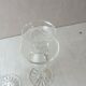 Pair of old carved engraved crystal candlesticks, Sirius style, Saint Louis