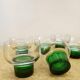 Six verres Luminarc 1970 vert