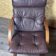 2x 60s 70s Easy Chair Leather Armchairs Westnofa Norway Mid Century