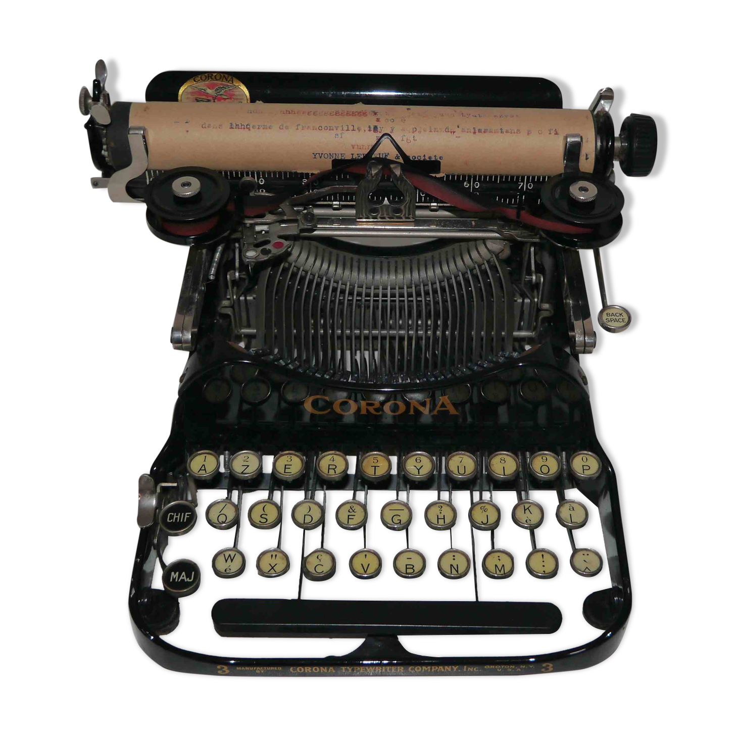Corona Portable Typewriter No. 3