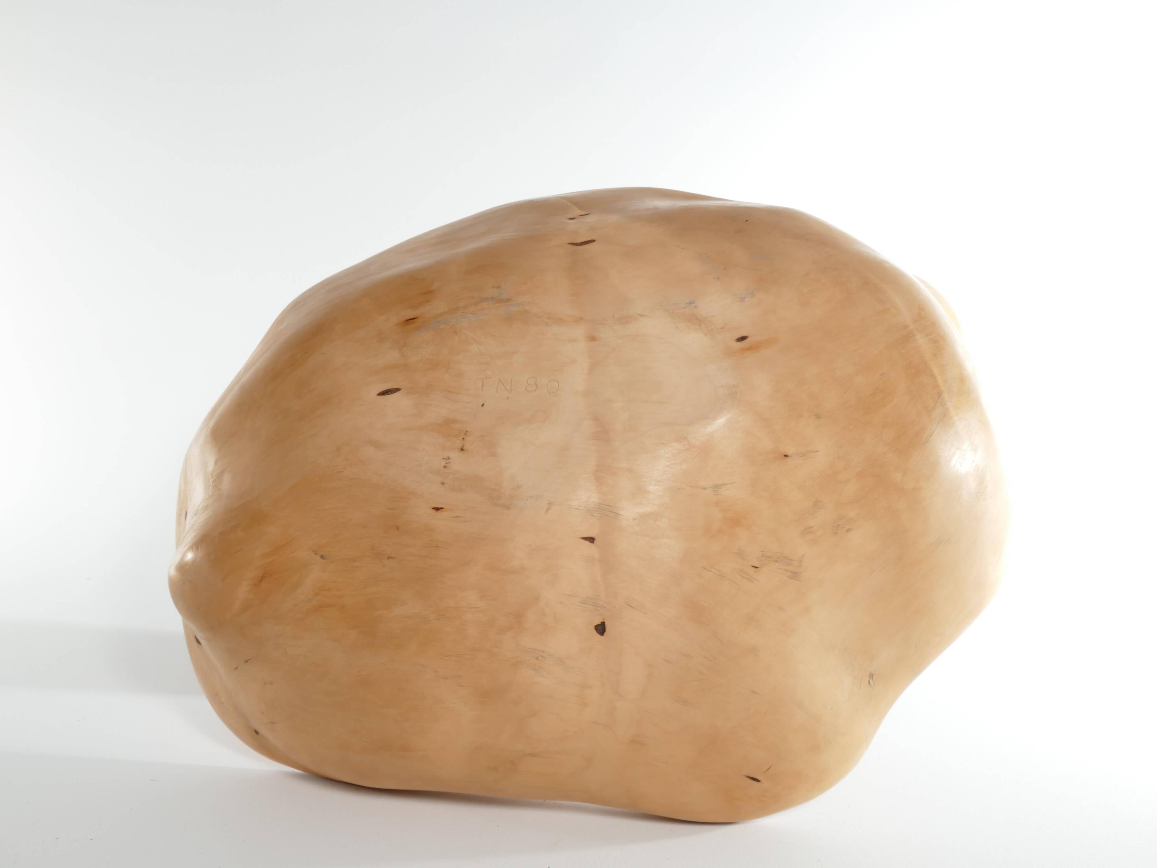 Swedish Burl Wood Bowl, Signed TN 1980