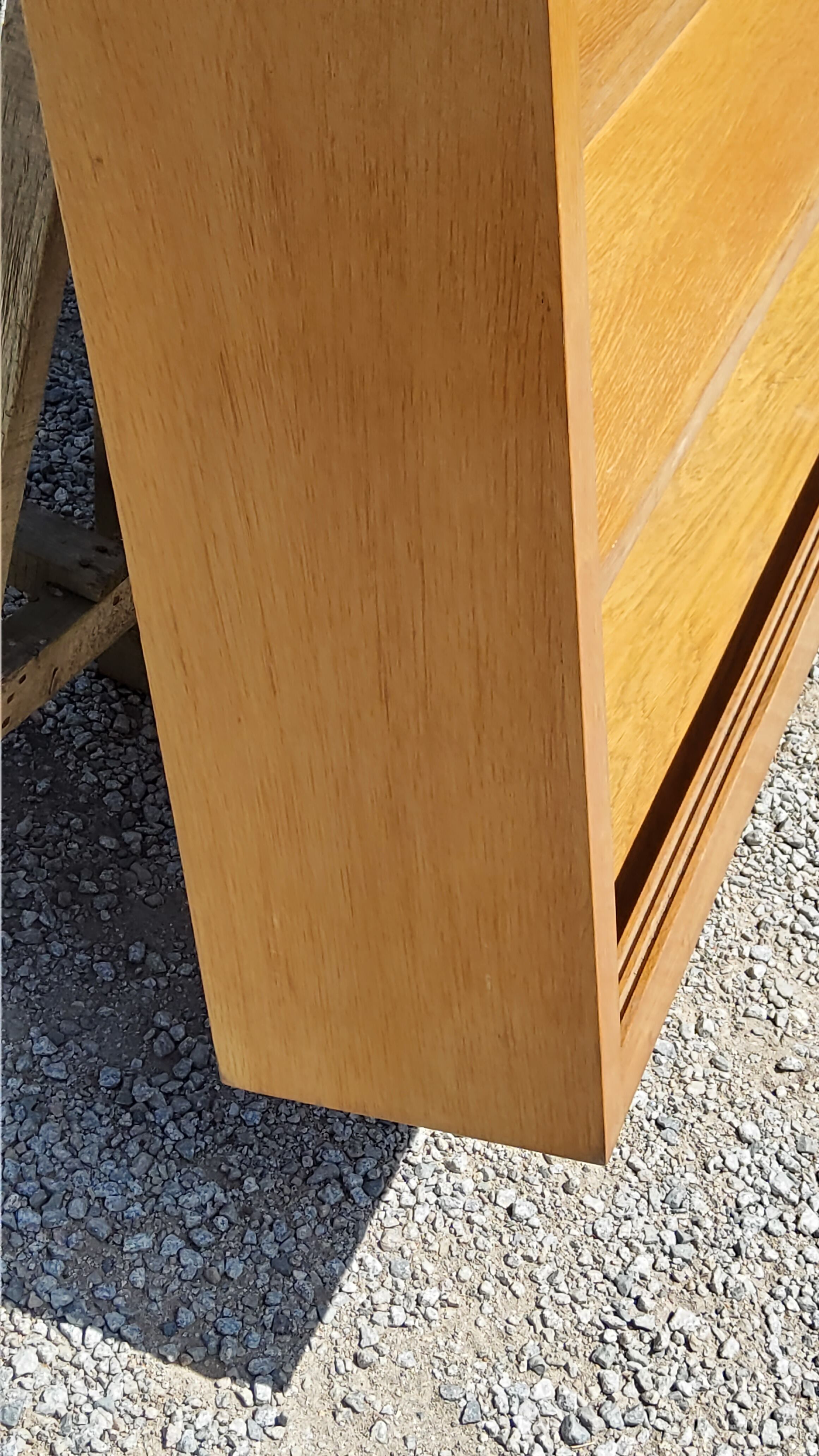 Wall shelf from the 50s in solid blond oak