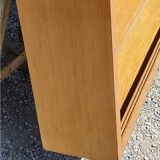 Wall shelf from the 50s in solid blond oak
