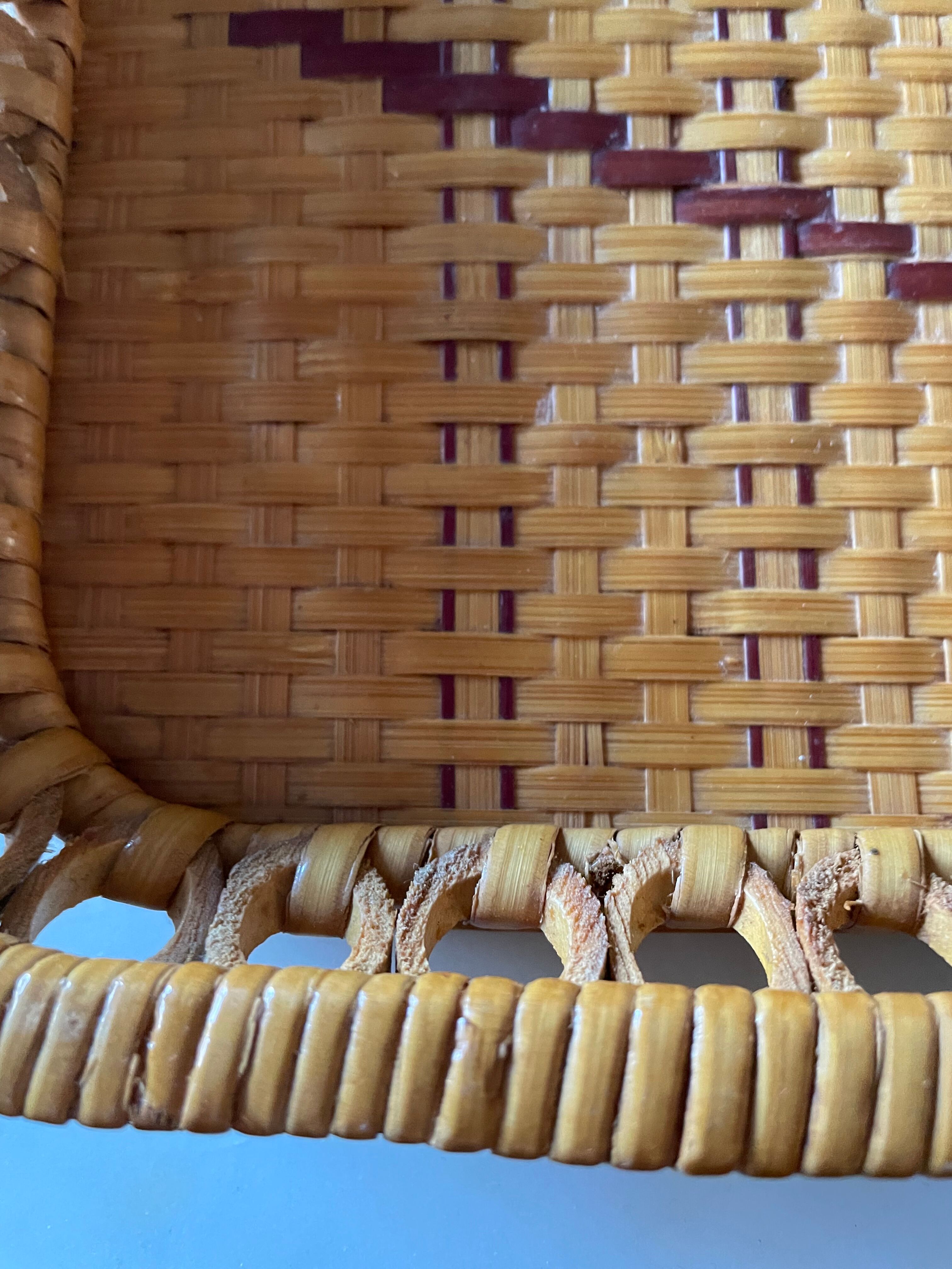 Vintage woven rattan top