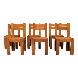 6 brutalist chairs