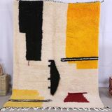 Handmade wool Berber rug 250x150 cm