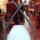 Old Arlus Pendant Lamp/Opaline Metal/1950s/Design Lighting