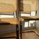Paire de chaises cannées italiennes design Breuer
