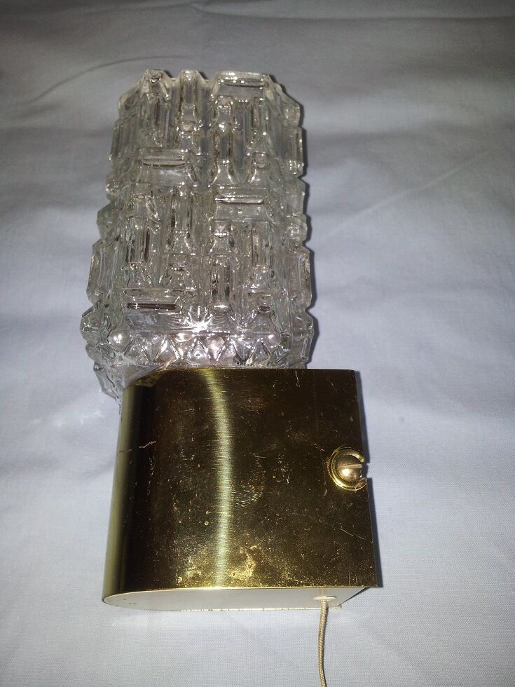 Pair of moulded glass sconces