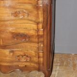 Eighteenth-century walnut crossbow commode.