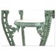 Patinated cast iron harness with marble tops