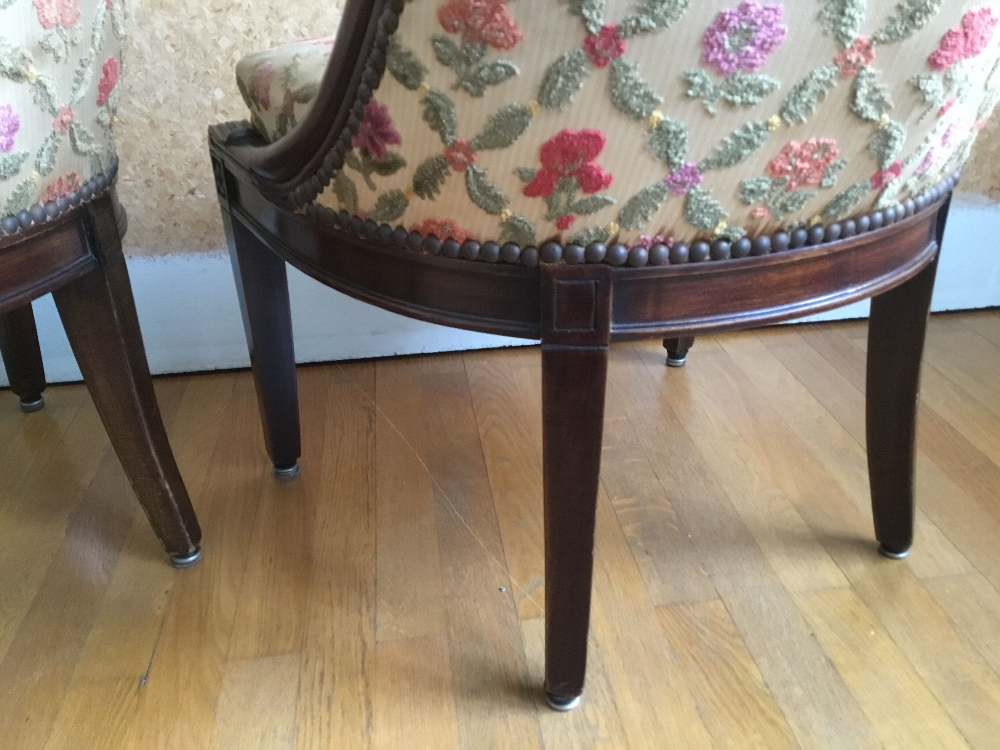 Pair of gooseneck gondola chairs