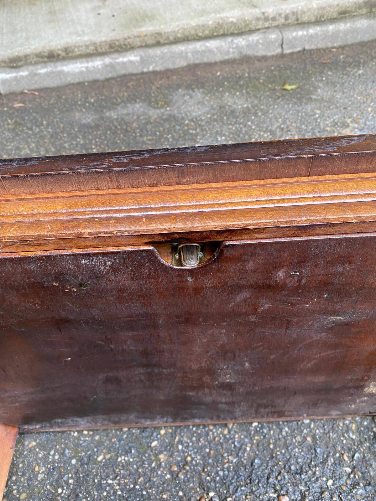 1950s Art Deco solid wood shelf with drawer