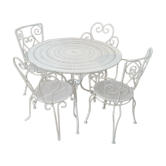 Garden furniture in wrought iron dating early twentieth