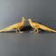Couple de faisans dorés décoration vintage