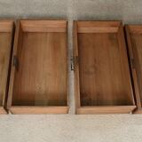 Pitch pine weekly planner, Art Nouveau period – Early 20th century