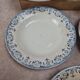 Set of 7 antique deep plates from Creil and Montereau, La Vallières service, 23 cm