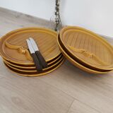 6 Gien ceramic flat plates