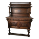 Magnificent buffet/cabinet in Henri II style made of solid walnut and marble.