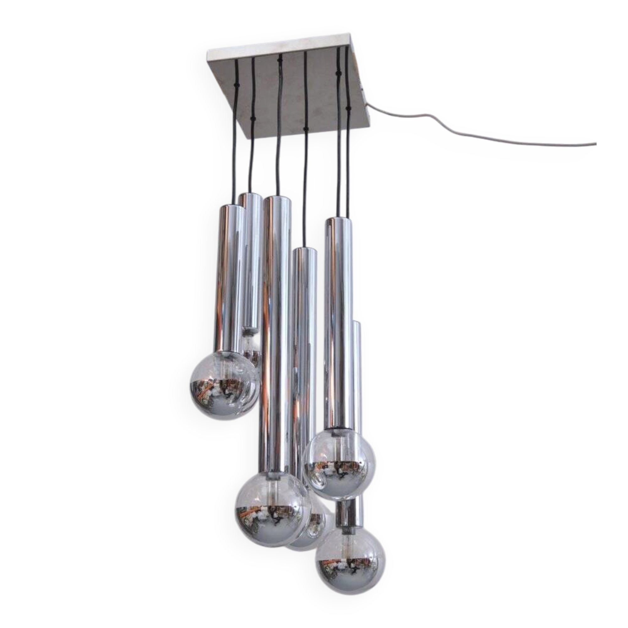 Lampe de plafond Cascade par Motoko Ishii pour Staff, années 1970.