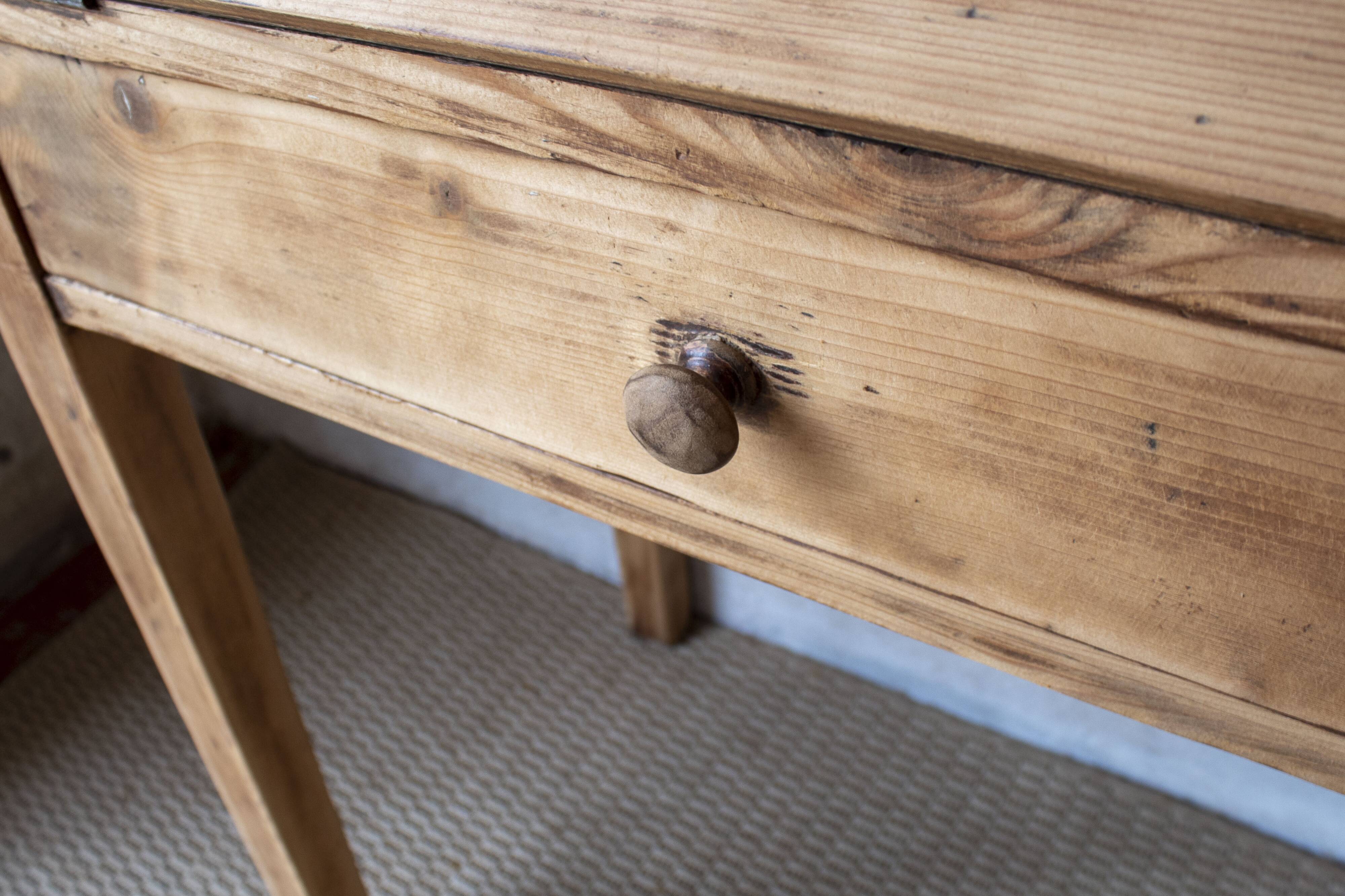 Secrétaire bureau vintage ancien bois massif