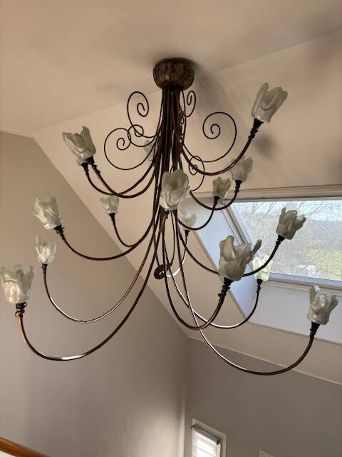 Wrought iron chandelier
