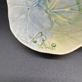 Water leaf ceramic bowl signed Annette Boyer