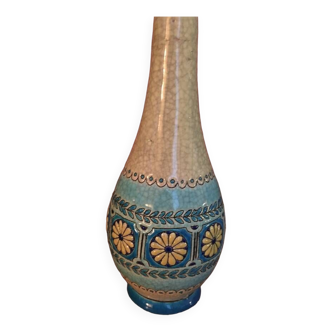 Longwy enamel vase