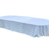 Large and wide walnut reception table