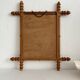 Antique bamboo-style wooden mirror