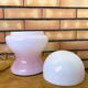 Space Age pink opaline glass table lamp