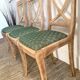 Chaises en bois massif assises verte