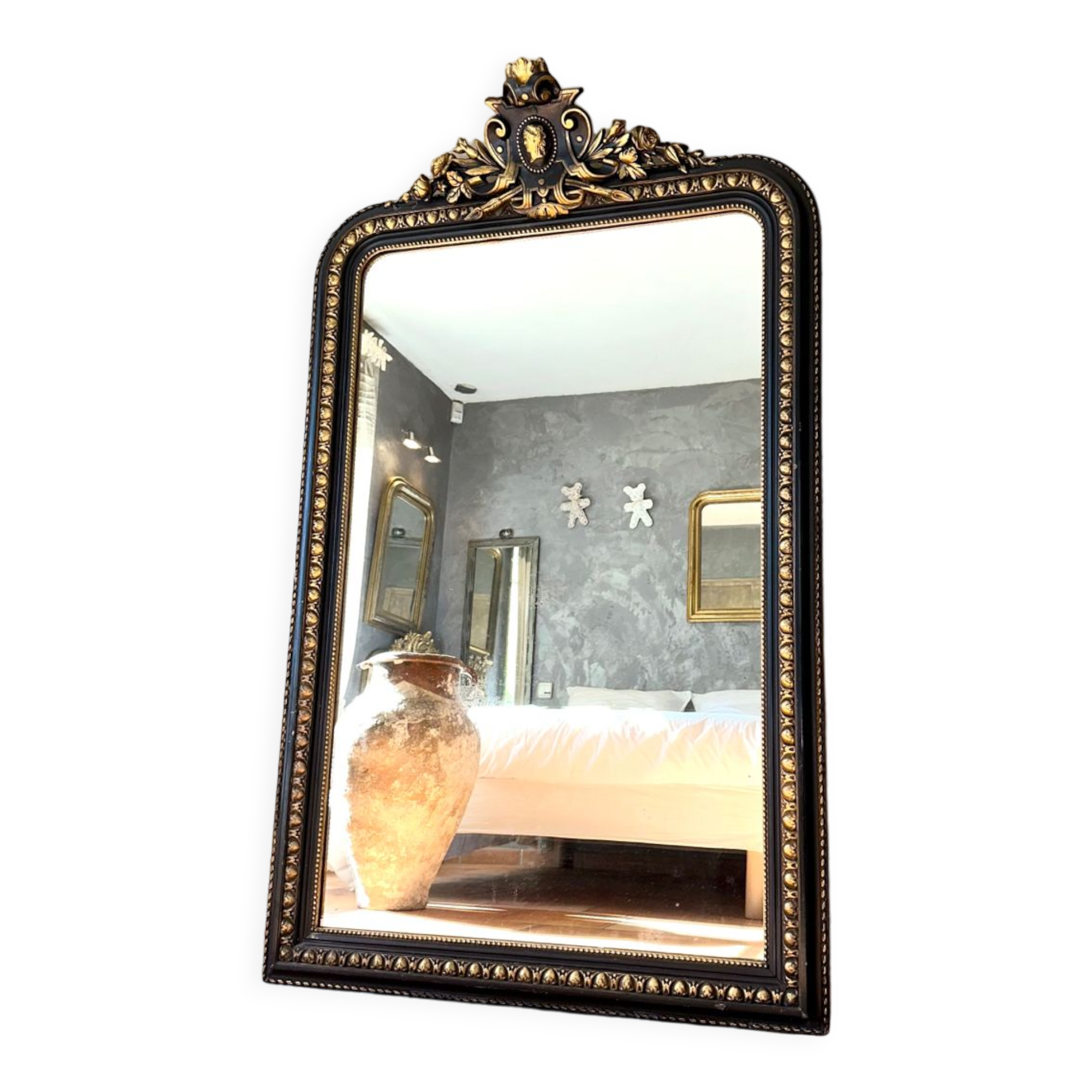 Old Louis-Philippe mirror with pediment