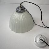 Art deco pendant lamp in opaline