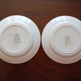 Ironware dessert plates St Amand "Capucines" and Moulin des Loups "Prisca"