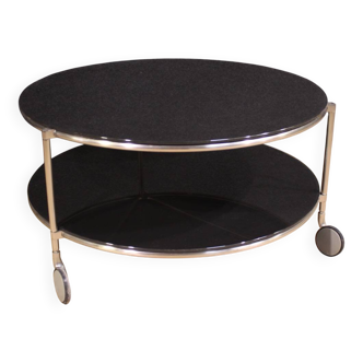 1980s coffee table on casters