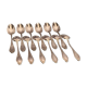 Suite of 12 small silver metal spoons in Louis XV style