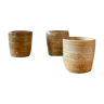 Set of 5 cups enamelled sandstone