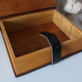 Solid oak box book shape