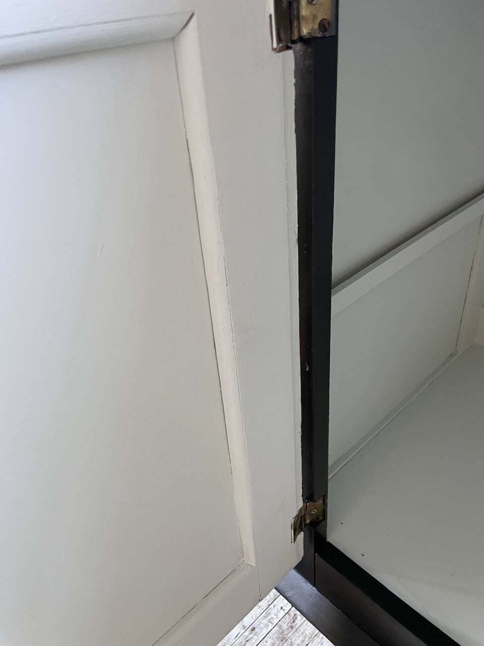 60s brutalist black sideboard