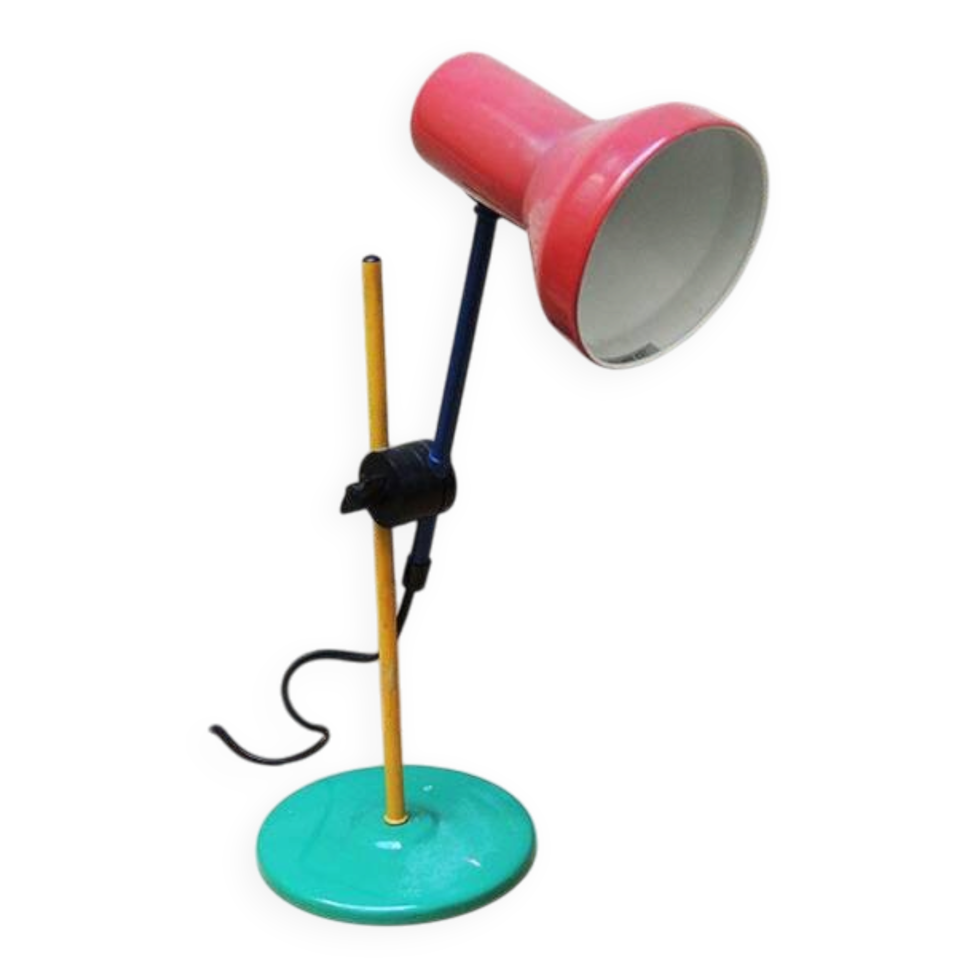 Vintage articulated desk lamp in Memphis style.