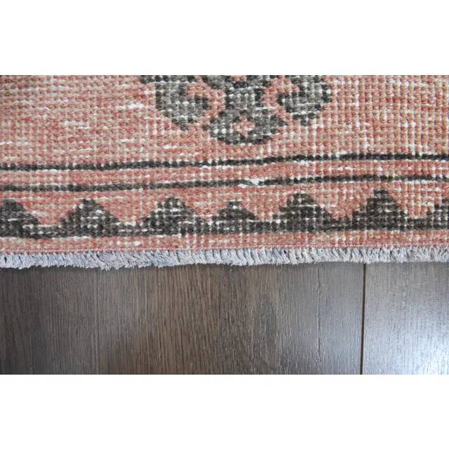 Vintage Turkish Oushak Wool Runner Handmade Wool Runner Rug 123x376