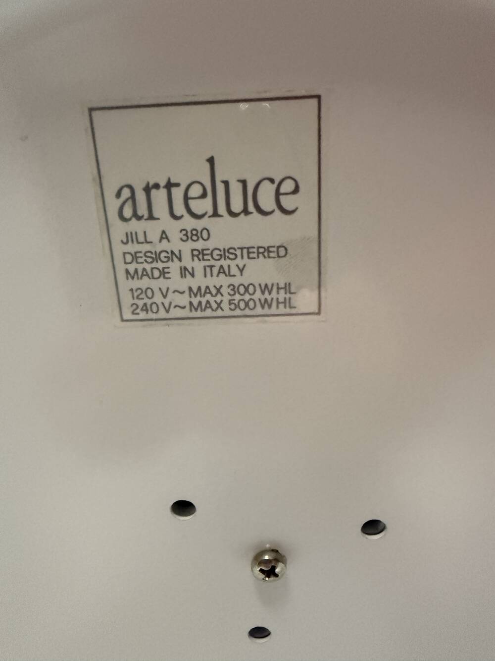 Lampadaire Arteluce Jill A380 en bleu, Italie, années 1970.