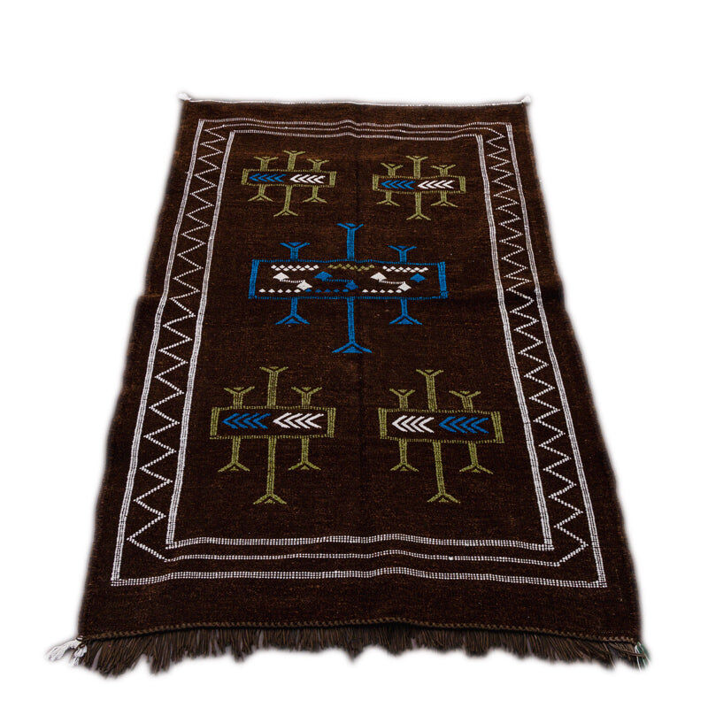 Moroccan ethnic carpet brown